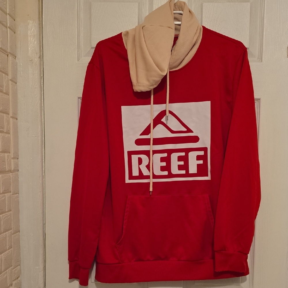 Reef Bold Red Hoodie with Cream Accents